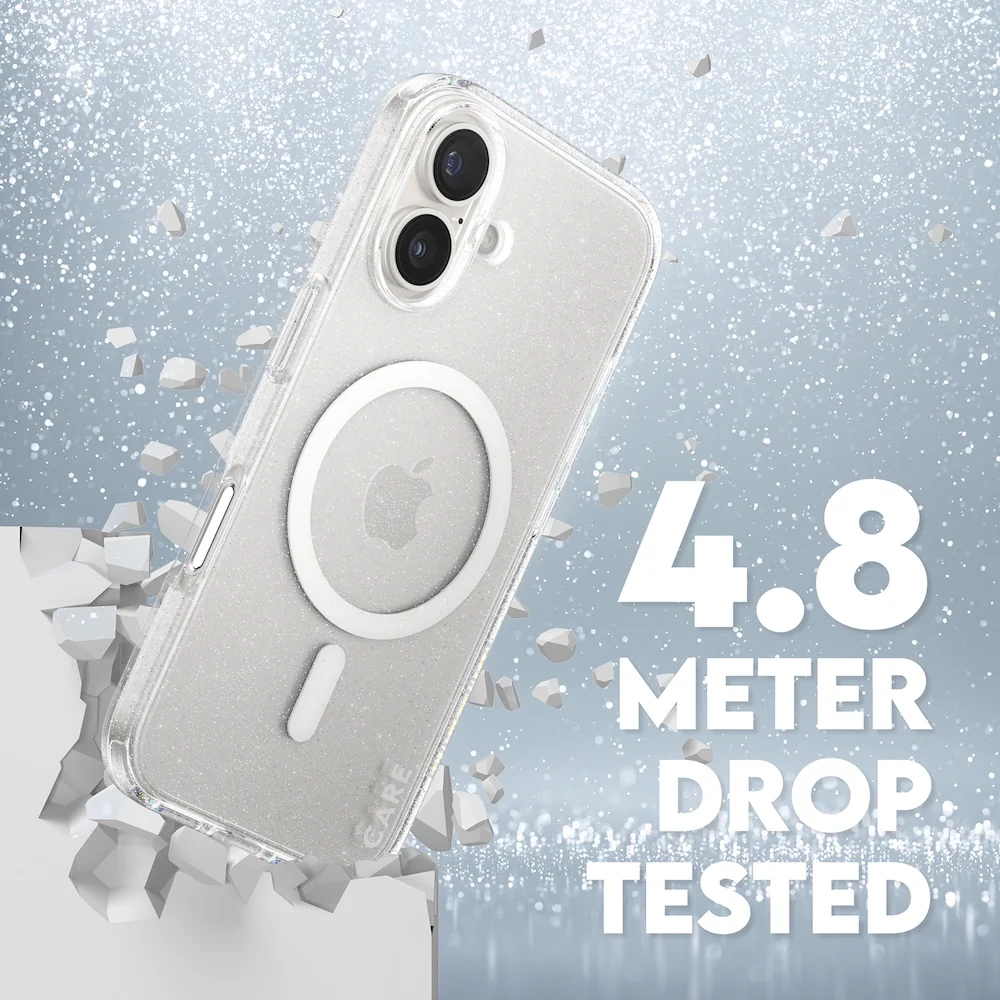 CARE by PanzerGlass Case Flagship Star Lit with White MagSafe for iPhone 16 - Image 5