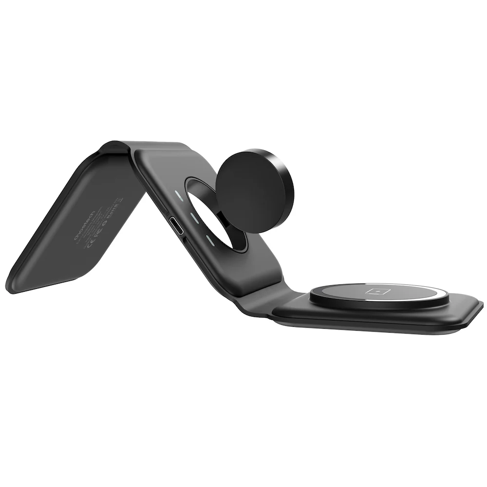 Choetech 3-in-1 Foldable and Portable Magnetic Wireless Charger - Black - Image 13