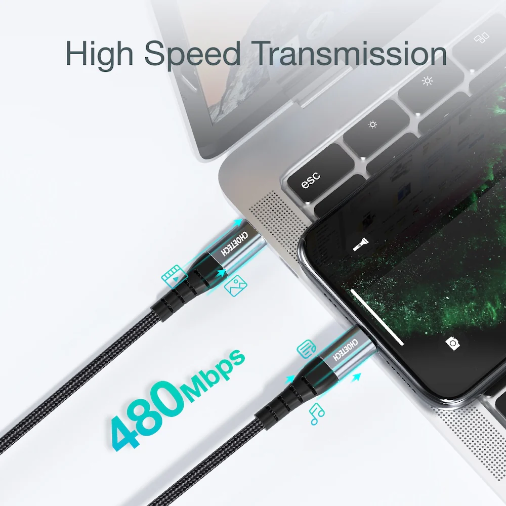 Choetech MFi USB-C to Lightning 1.2m Cable - Image 5