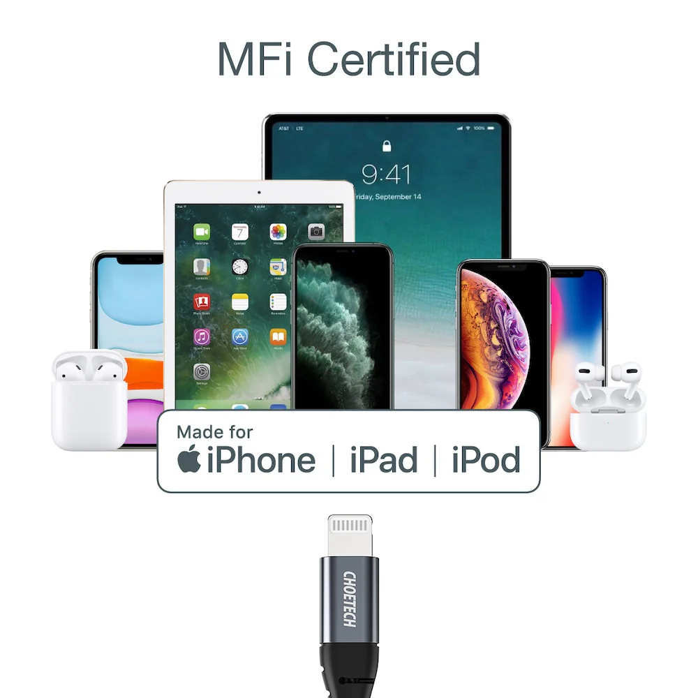 Choetech MFi USB-C to Lightning 1.2m Cable - Image 7
