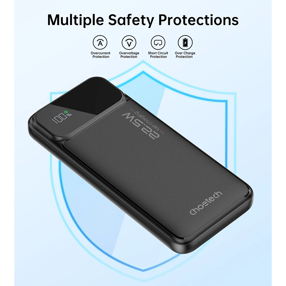 Choetech PD22.5W Digital 10000mAh Power Bank - Image 6