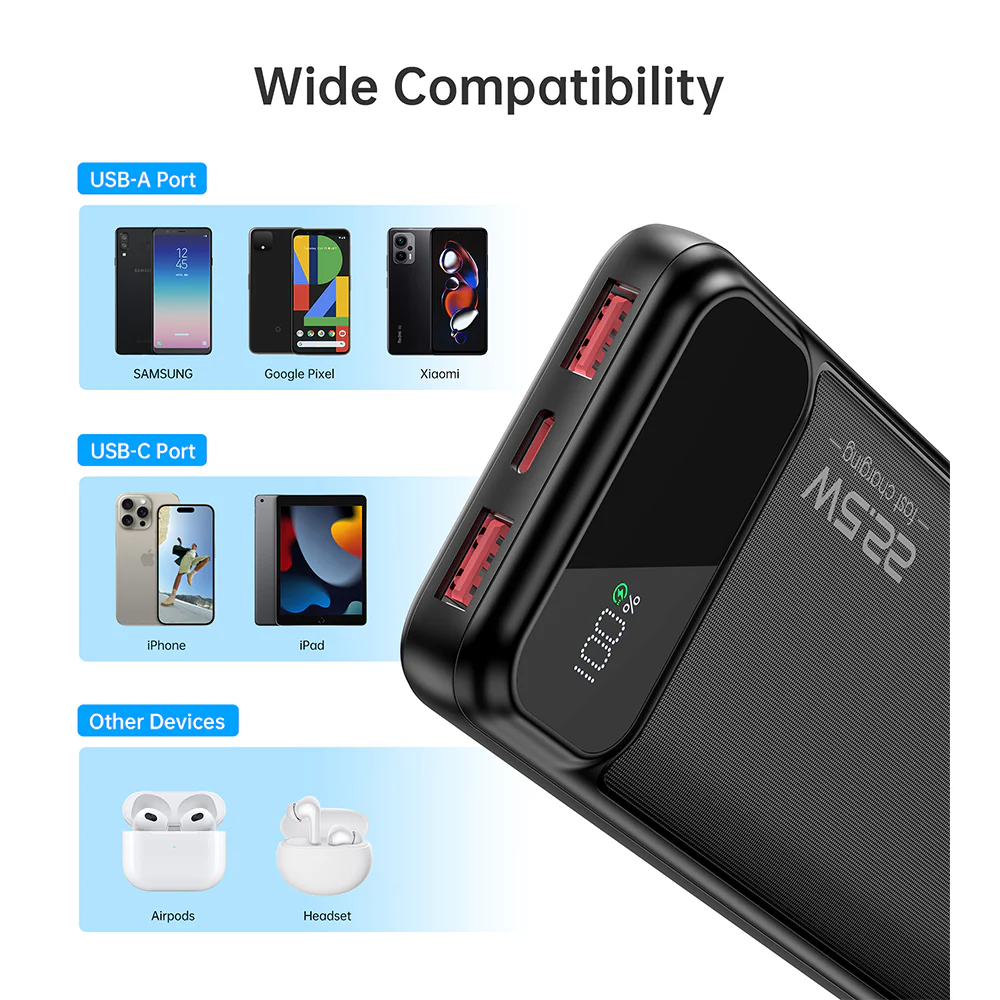 Choetech PD22.5W Digital 10000mAh Power Bank - Image 9