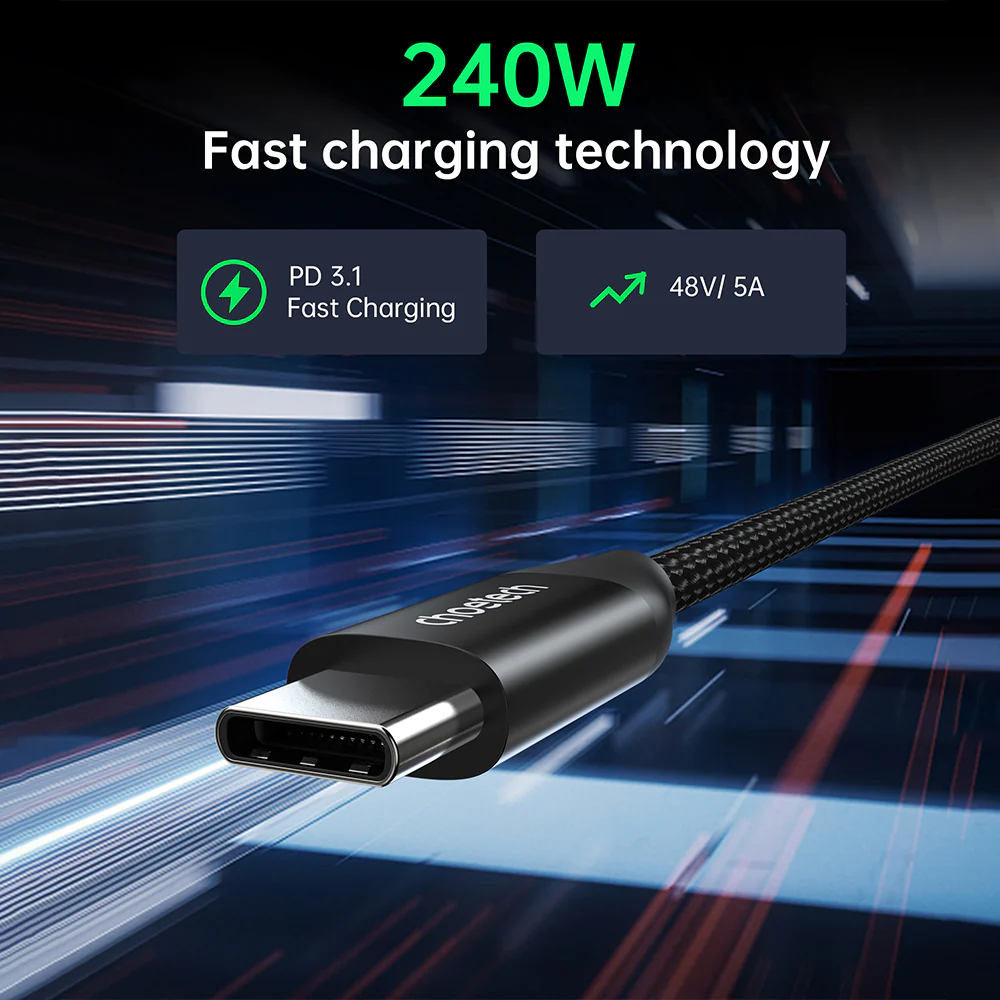 Choetech USB-C 240W PD 3.1 Fast Charging Cable - 1m - Image 4