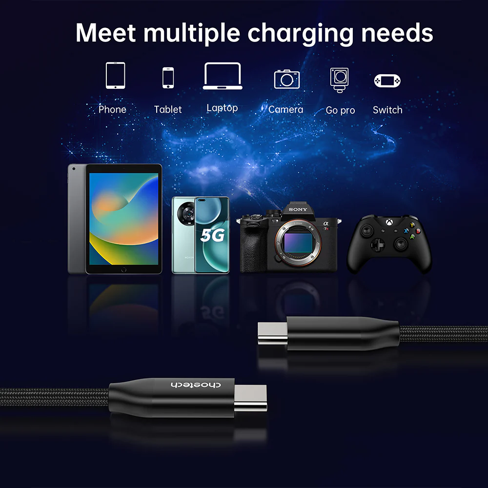 Choetech USB-C 240W PD 3.1 Fast Charging Cable - 1m - Image 6