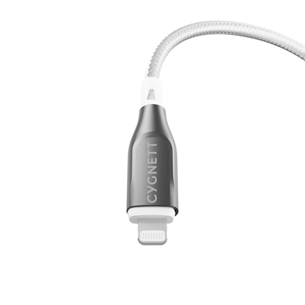 Cygnett Armoured Lightning To USB-A Cable - White 2m - Image 4