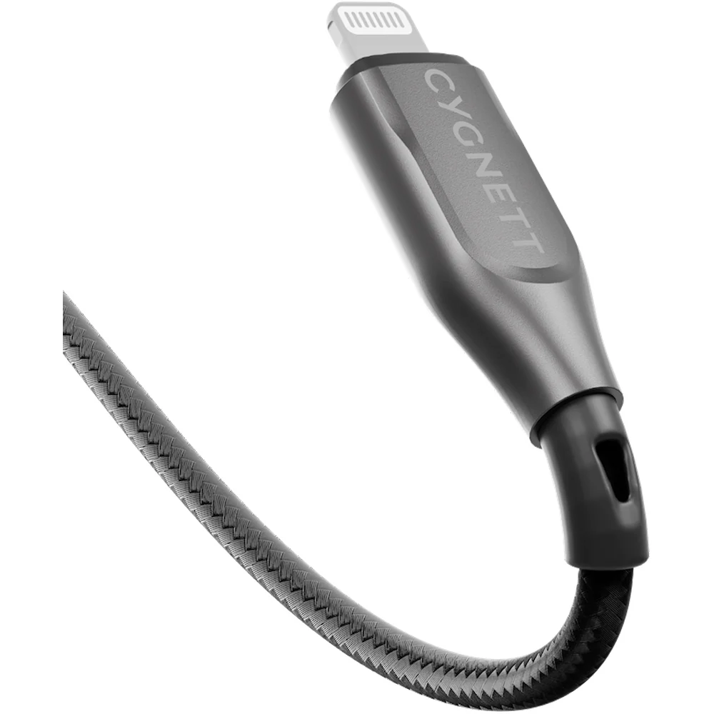 Cygnett Armoured Lightning To USB-C Cable - Black 1m - Image 5