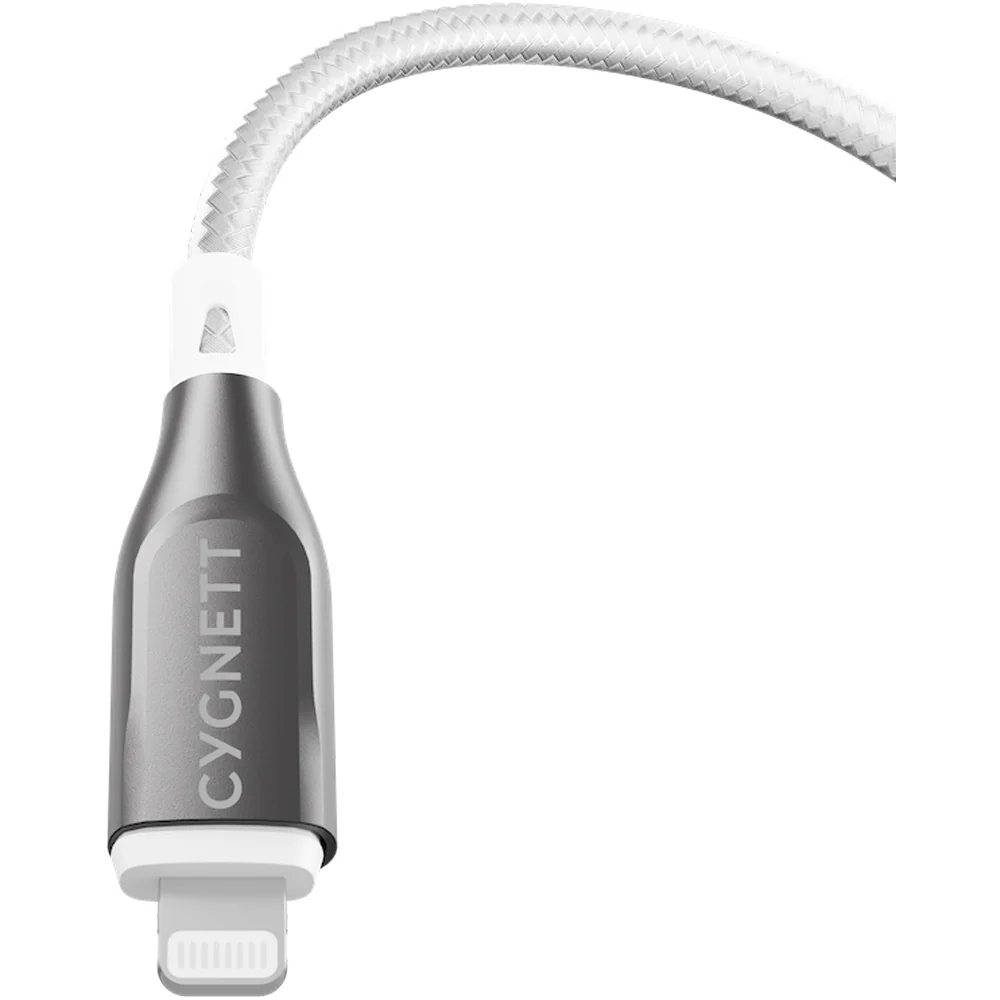 Cygnett Armoured Lightning To USB-C Cable - White 2m - Image 4