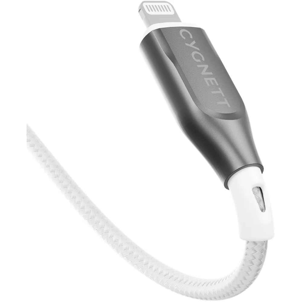Cygnett Armoured Lightning To USB-C Cable - White 2m - Image 5