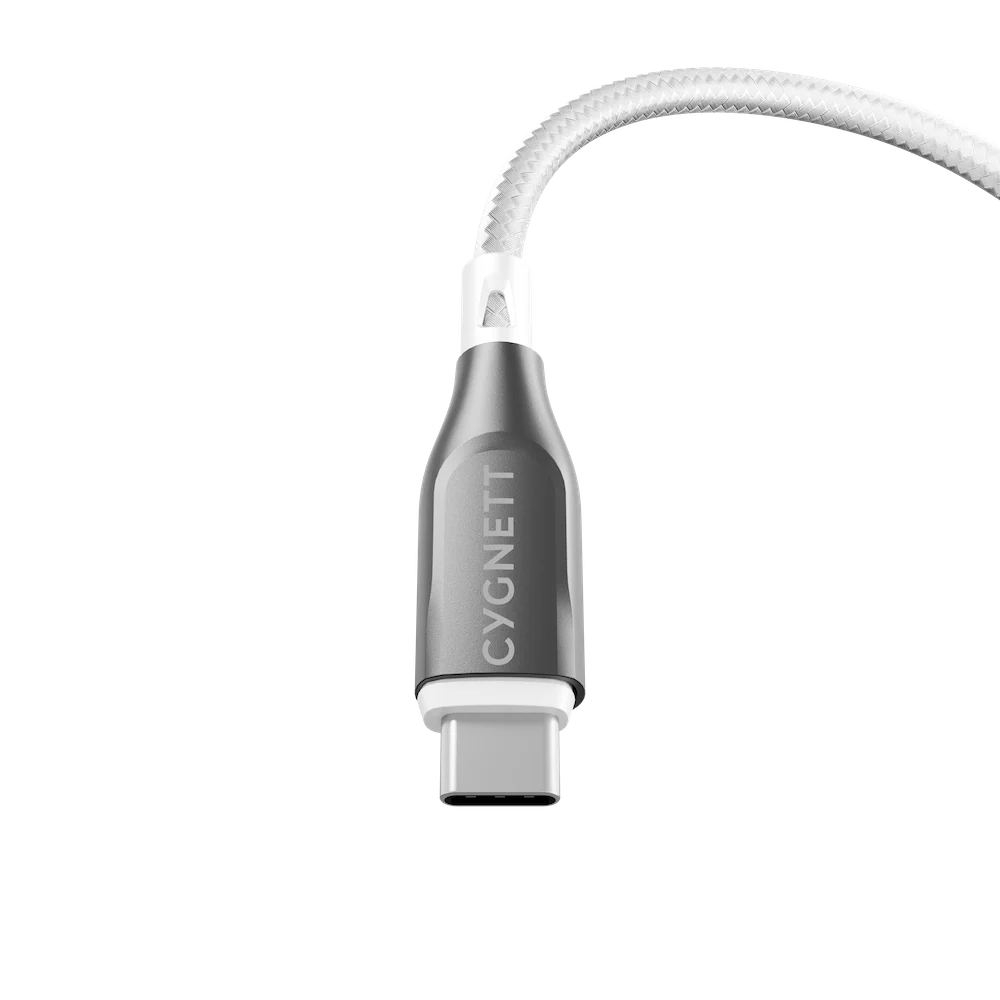Cygnett Armoured USB-C To USB-A (USB 2.0) Cable - White 2m - Image 4