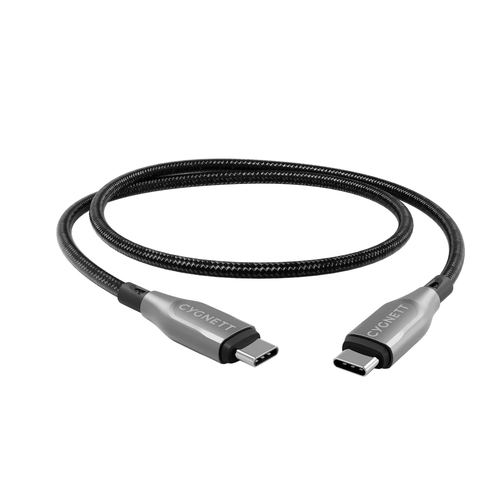 Cygnett Armoured USB-C To USB-C (USB 2.0) Cable - Black 1m - Image 3