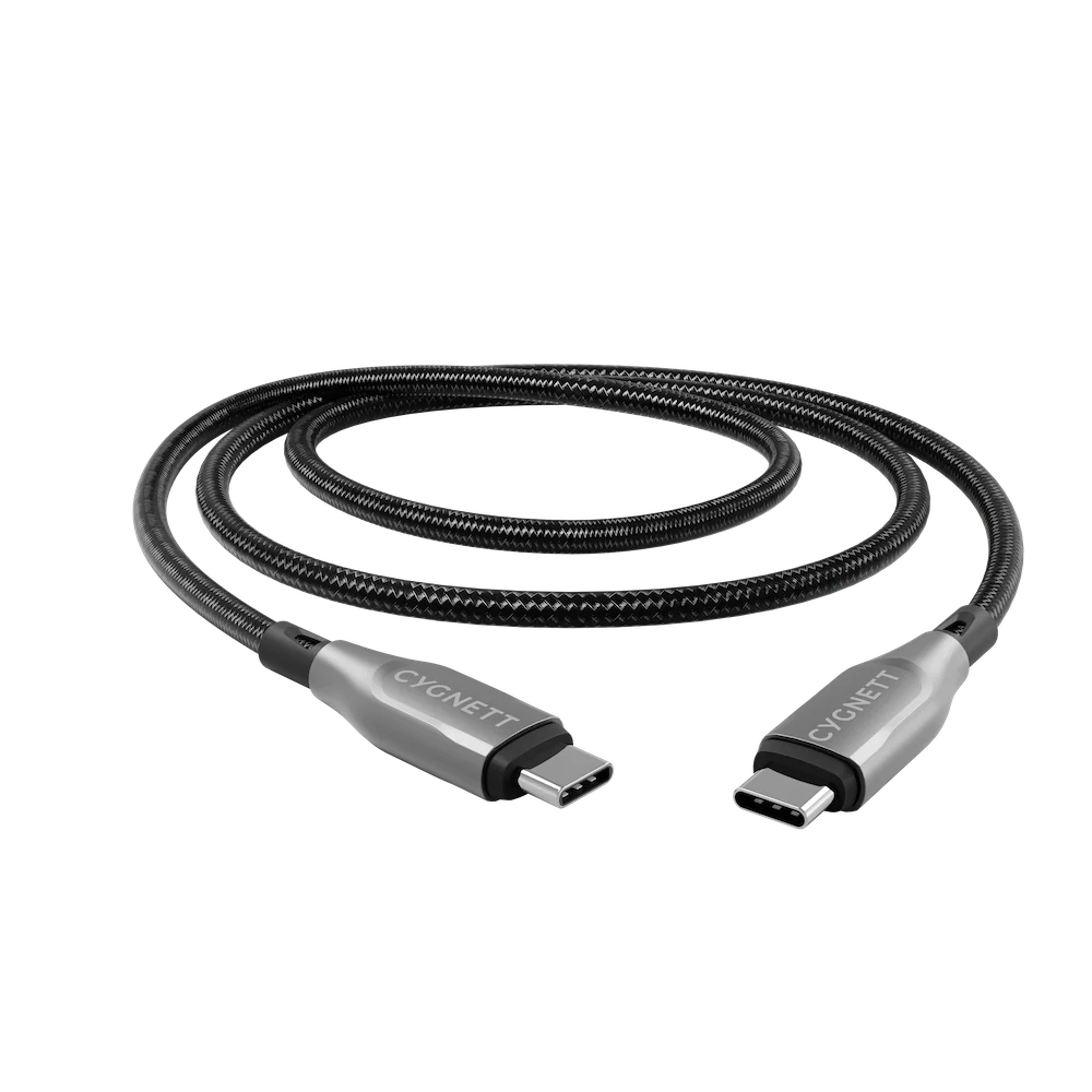 Cygnett Armoured USB-C To USB-C (USB 2.0) Cable - Black 2m - Image 3