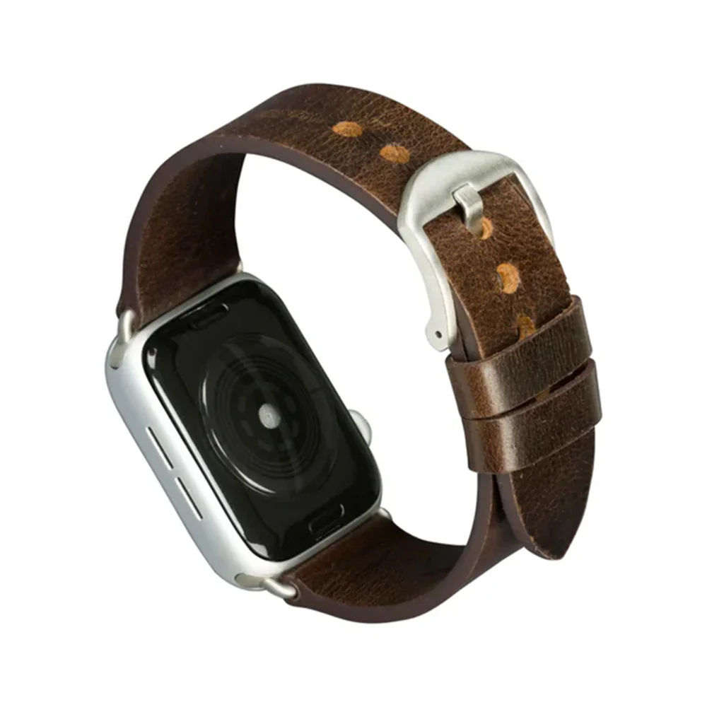 dbramante1928 Bornholm Watch Strap for Apple Watch 42/44/45/46 (2024)/49mm – Brown/Silver - Image 3