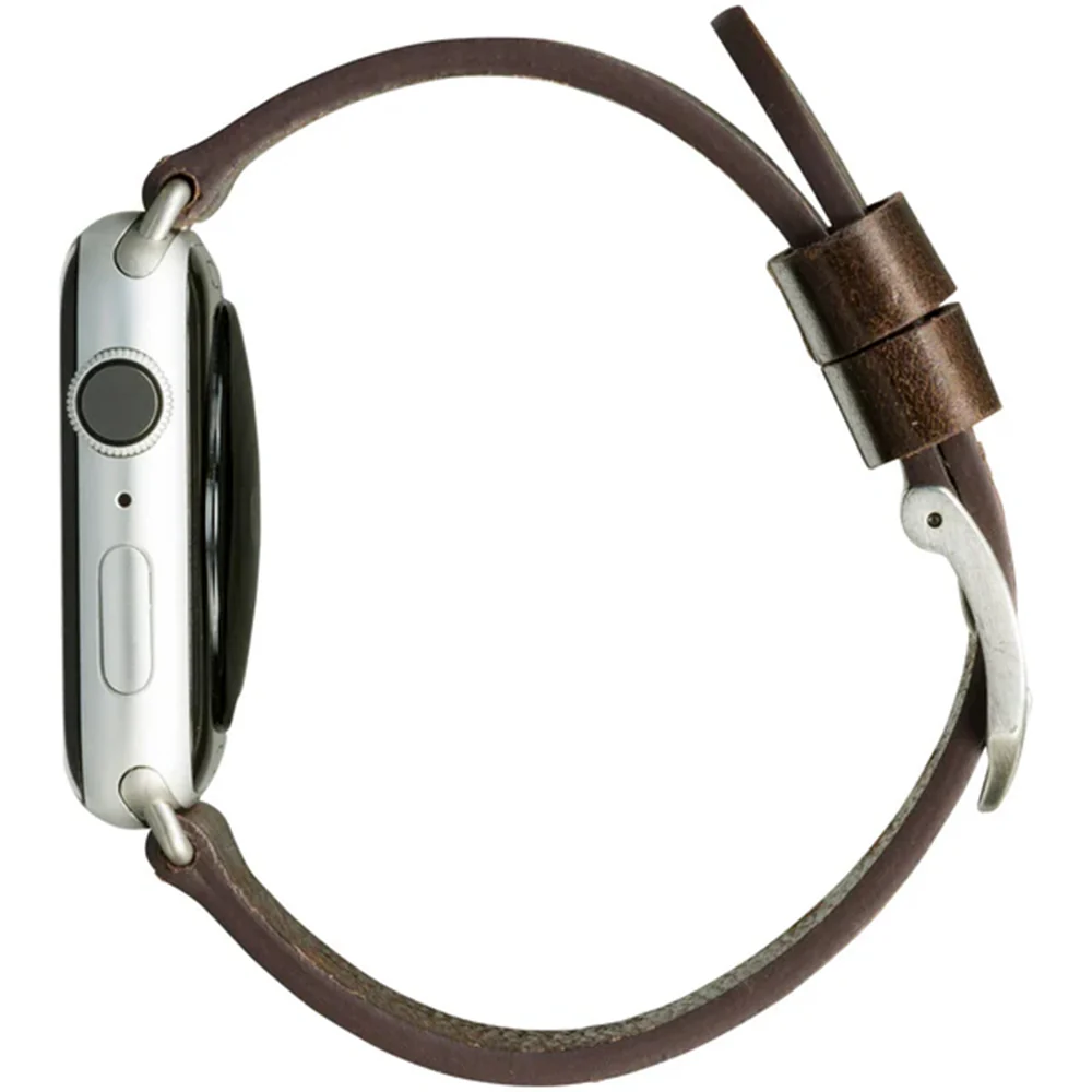dbramante1928 Bornholm Watch Strap for Apple Watch 42/44/45/46 (2024)/49mm – Brown/Silver - Image 4