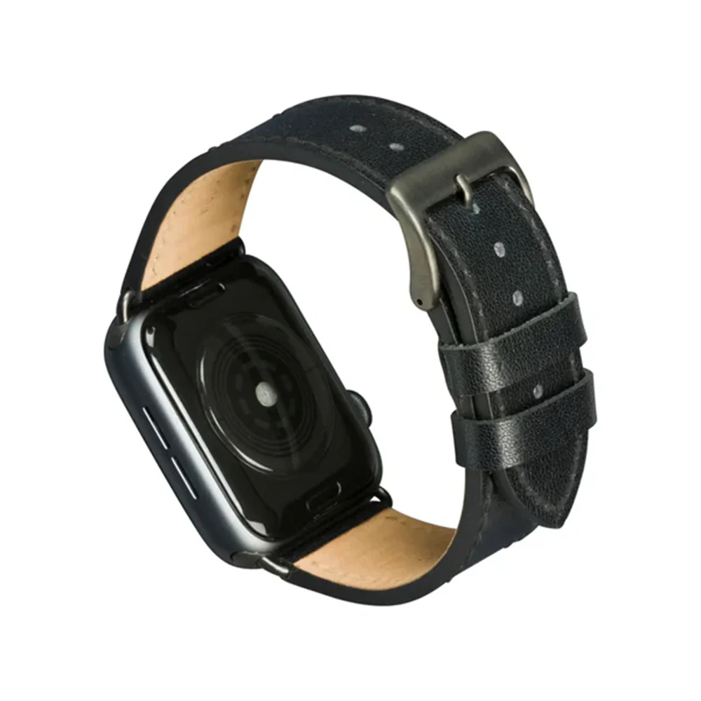 dbramante1928 Copenhagen Watch Strap for Apple Watch 42/44/45/46 (2024)/49mm – Black/Grey - Image 2