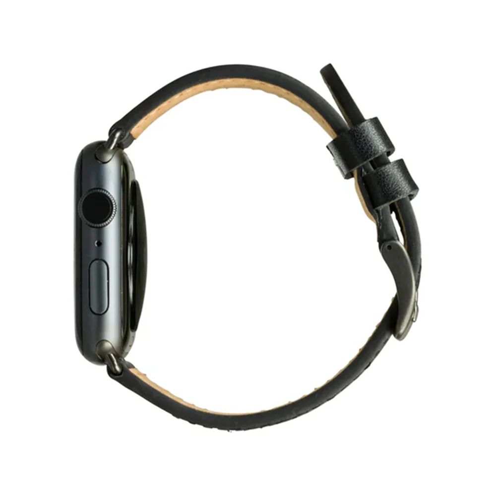 dbramante1928 Copenhagen Watch Strap for Apple Watch 42/44/45/46 (2024)/49mm – Black/Grey - Image 3