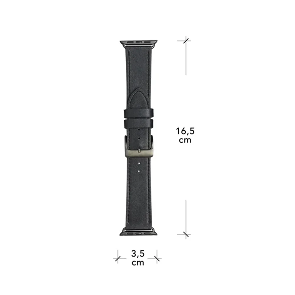 dbramante1928 Copenhagen Watch Strap for Apple Watch 42/44/45/46 (2024)/49mm – Black/Grey - Image 4