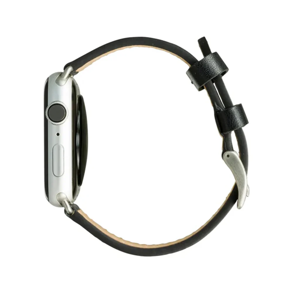 dbramante1928 Copenhagen Watch Strap for Apple Watch 42/44/45/46 (2024)/49mm – Black/Silver - Image 4