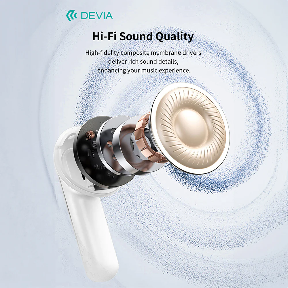 DEVIA ANC TWS Ultra1 Wireless Earphone Black - Image 5
