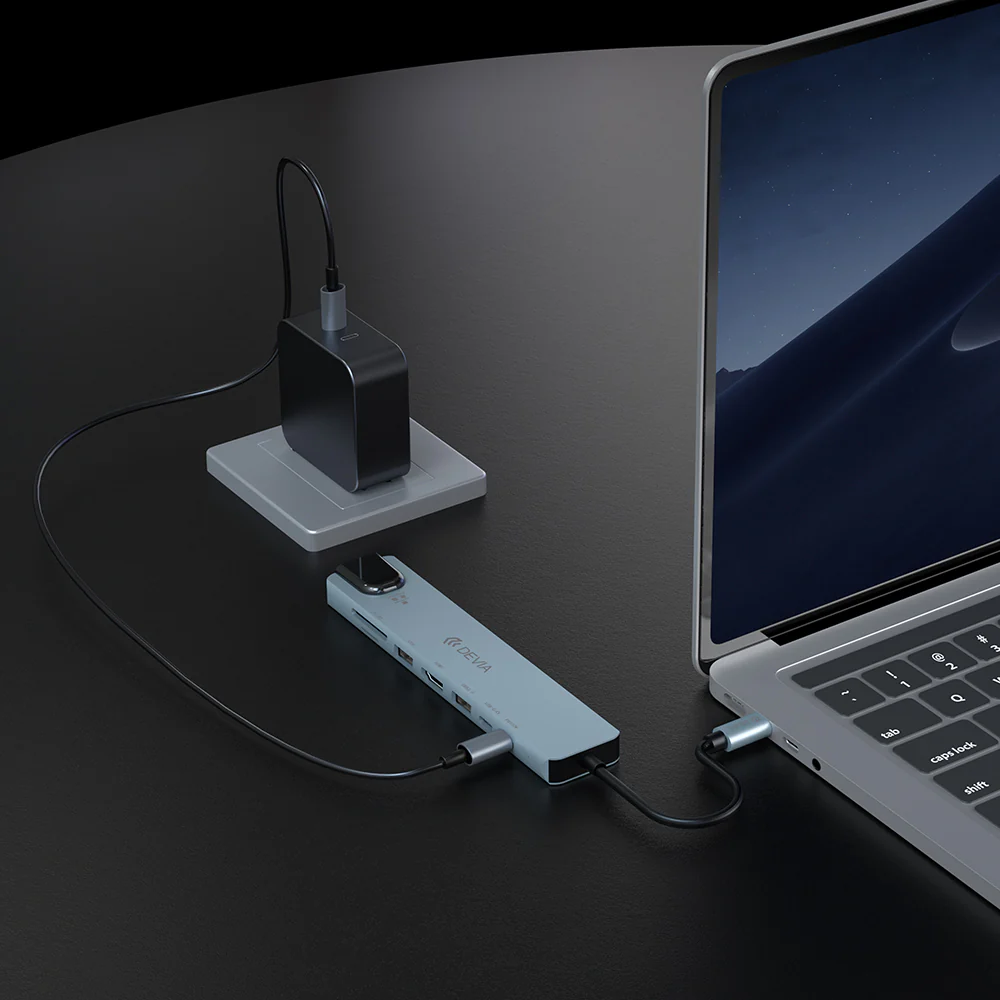 Devia Pro1 8-in-1 USB-C Hub - Gray - Image 10