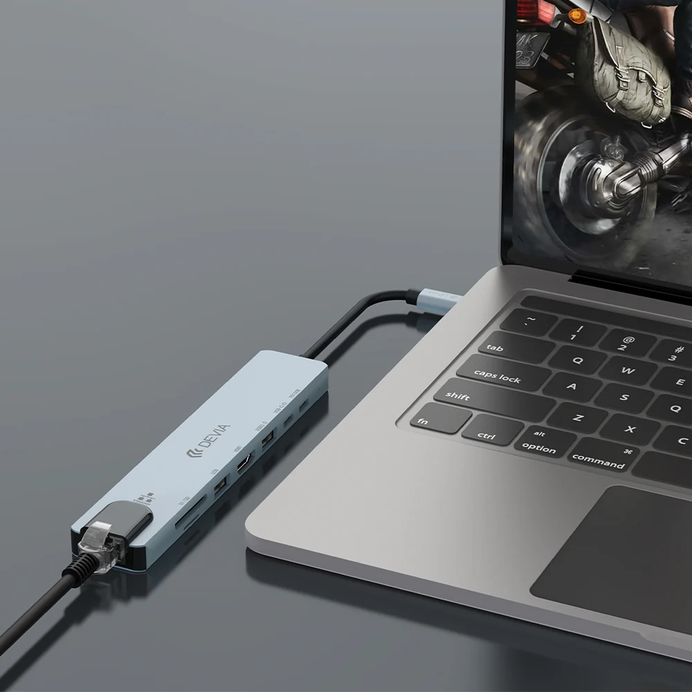 Devia Pro1 8-in-1 USB-C Hub - Gray - Image 9