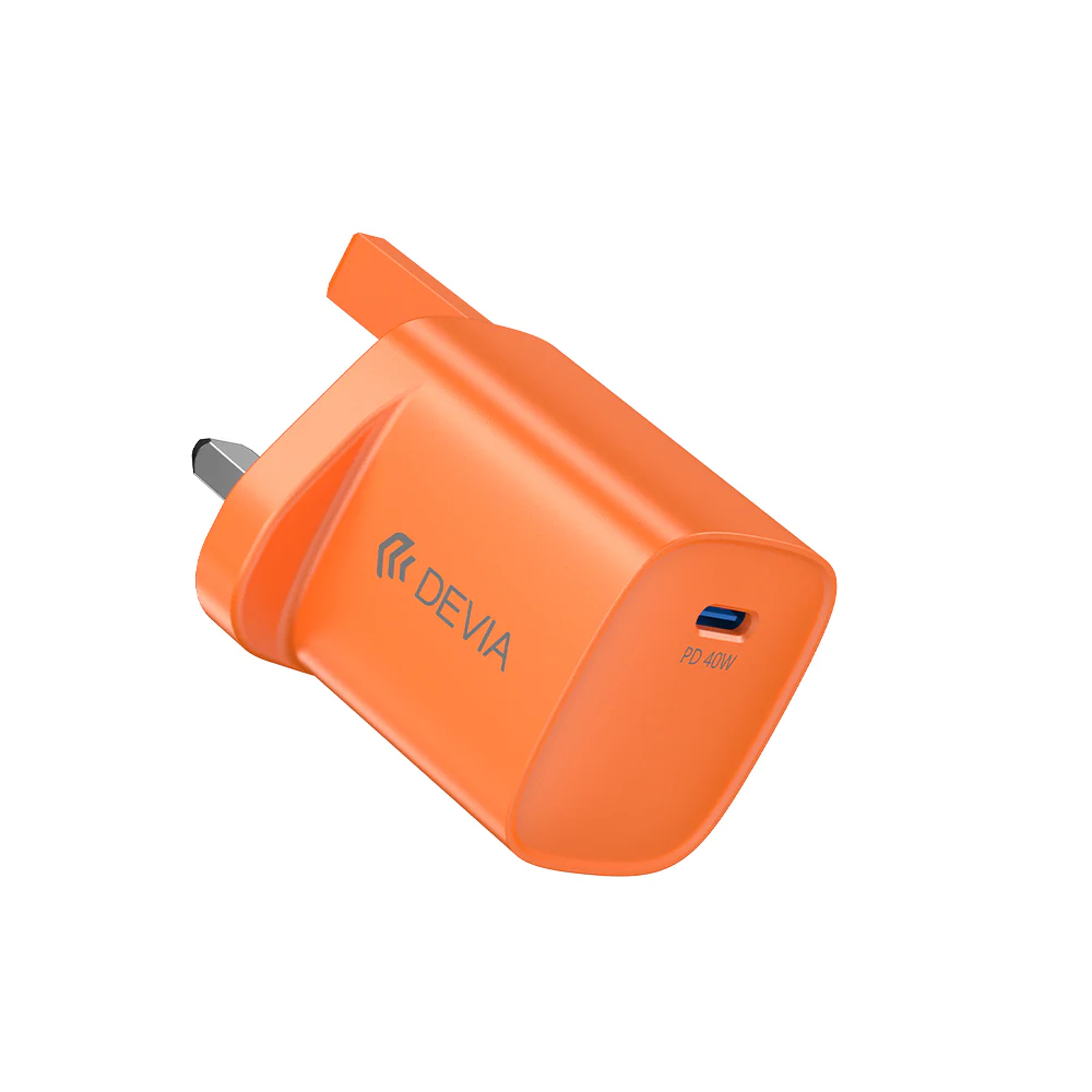 DEVIA Ultra6 PD40W Dynamic GaN Charger 60W Max Cosmic Orange - Image 4