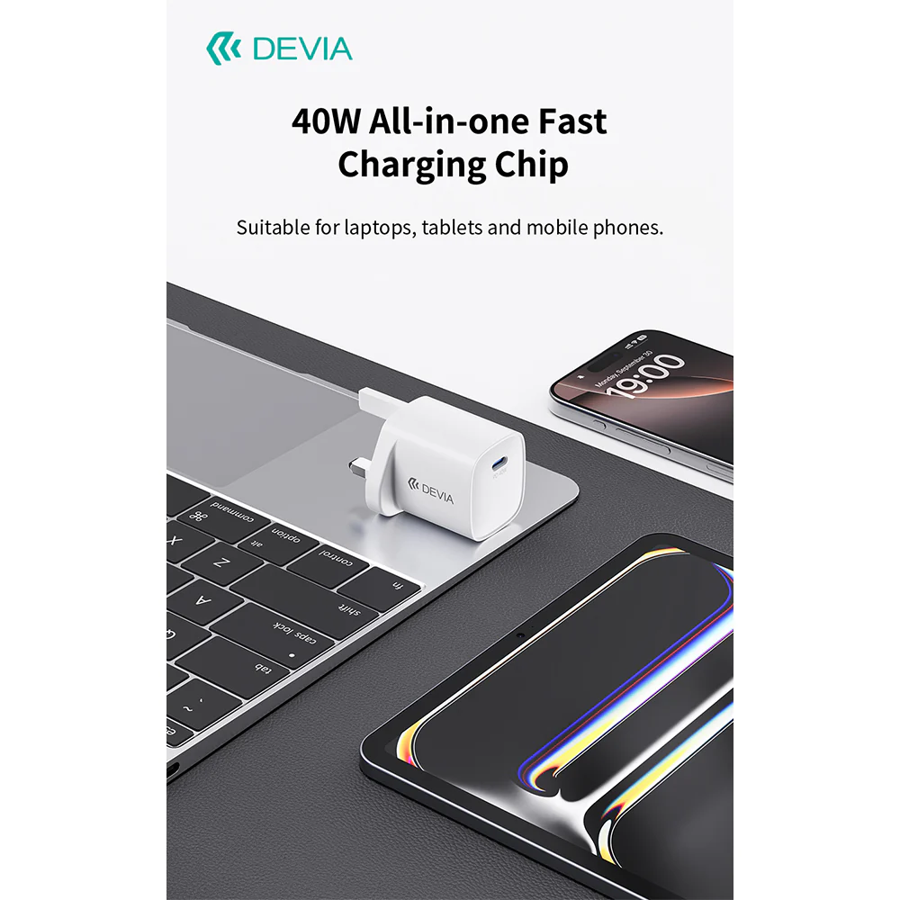 DEVIA Ultra6 PD40W Dynamic GaN Charger 60W Max White - Image 4