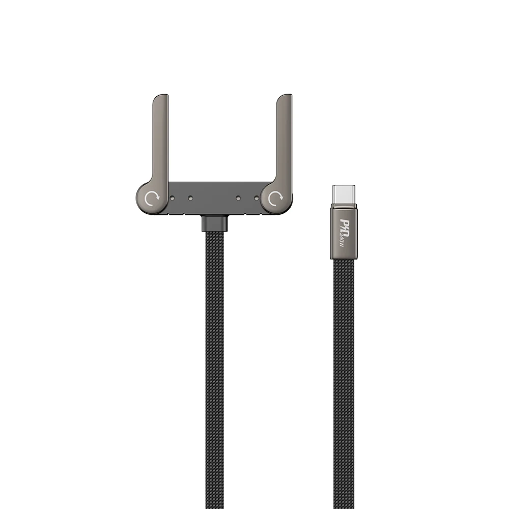DEVIA Ultra6 USB-C to C 240W Phone Stand Fast Charging Cable 1.2m Black - Image 2