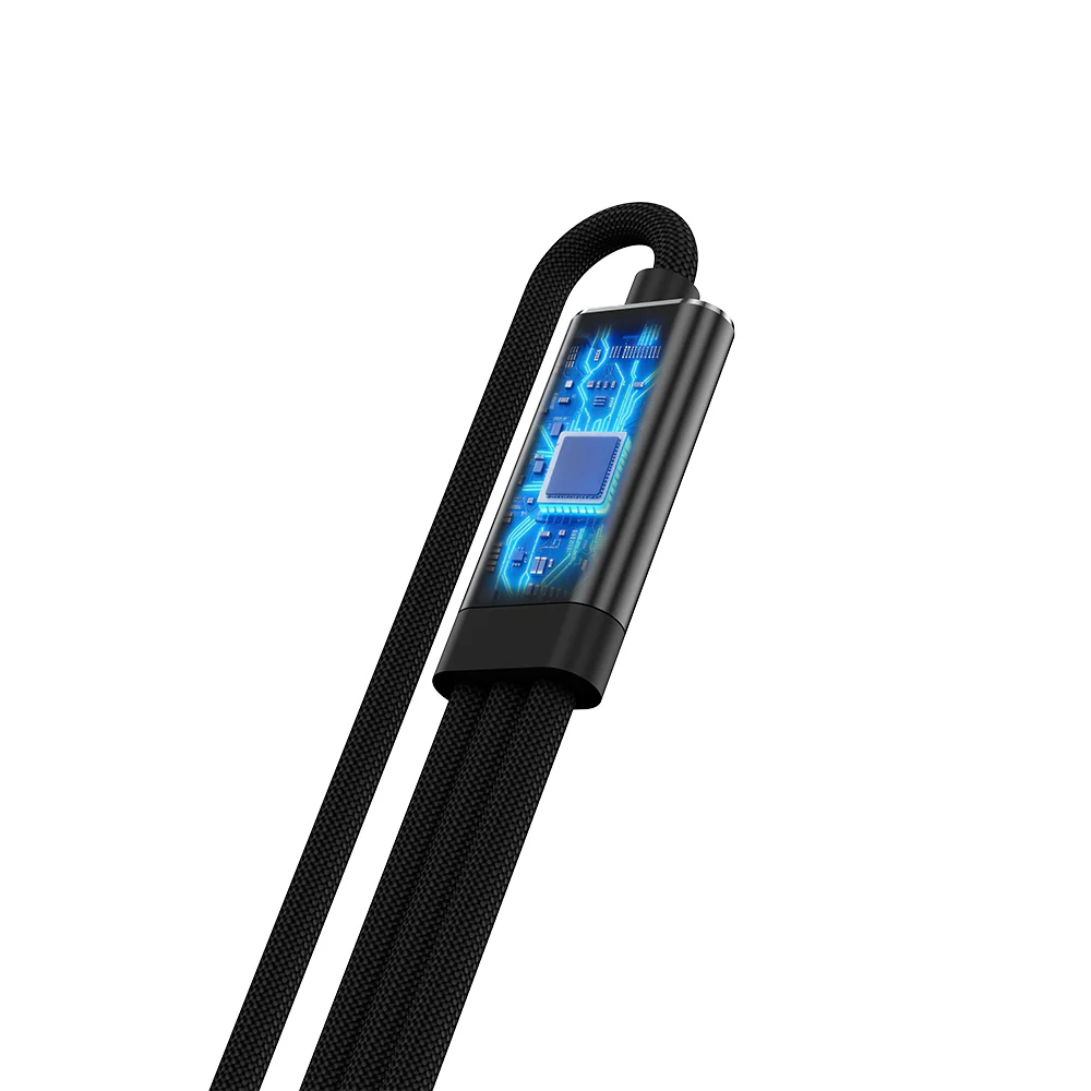 DEVIA Ultra7 A+C to 2C+PD 100W Charging Cable 1.2M with Digital Display - Black - Image 3