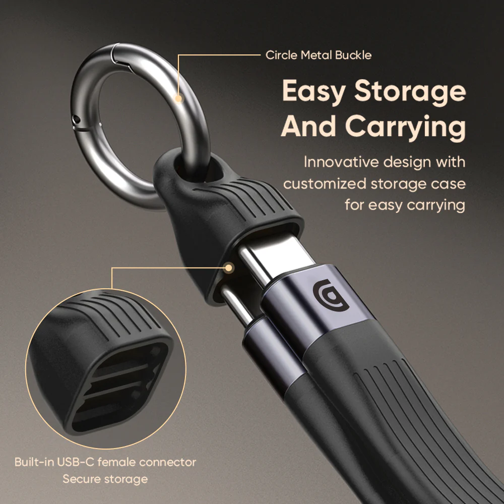 Griffin PowerFlex USB-C to C 240W 40Gbps Keychain Cable 13cm - Image 11