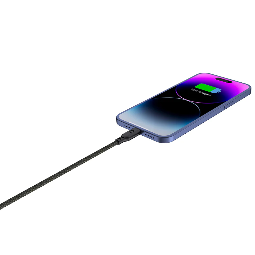 Griffin USB-C to USB-C Charge/Sync Cable 240W 1.2M PowerFlex Silicone Duo Braided-Black - Image 2