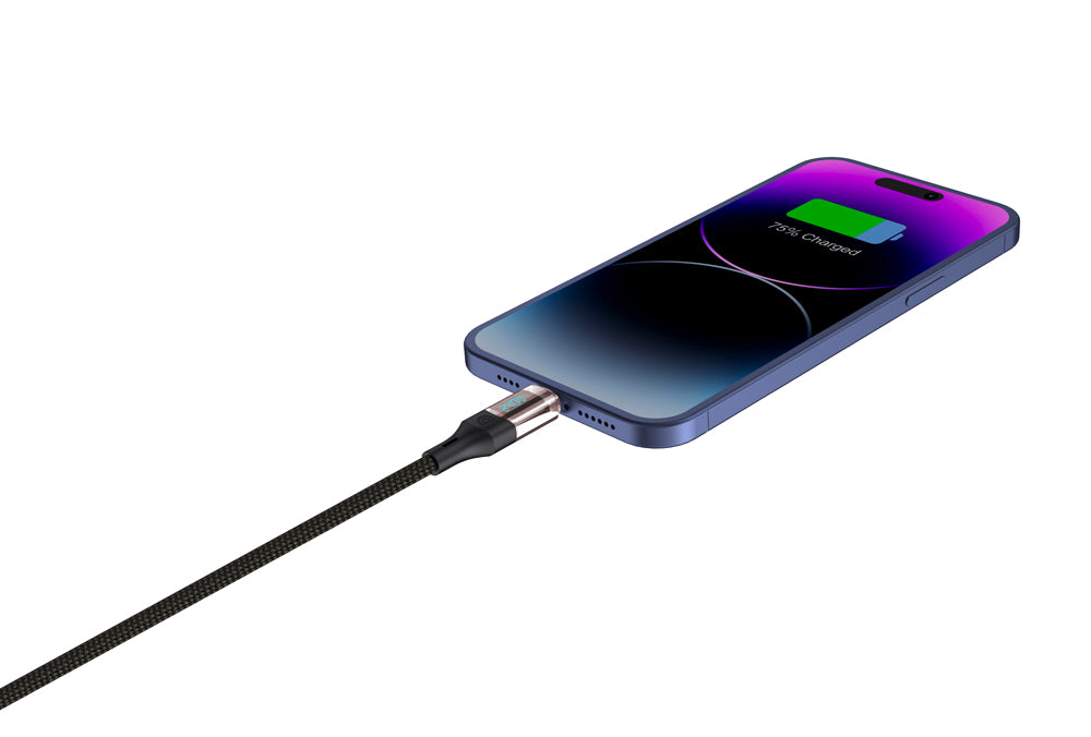 Griffin USB-C to USB-C Charge/Sync LED Cable 240W 1.2M PowerFlex Silicone Duo Braided-Black - Image 2