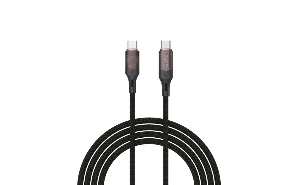 Griffin USB-C to USB-C Charge/Sync LED Cable 240W 1.2M PowerFlex Silicone Duo Braided-Black - Image 4