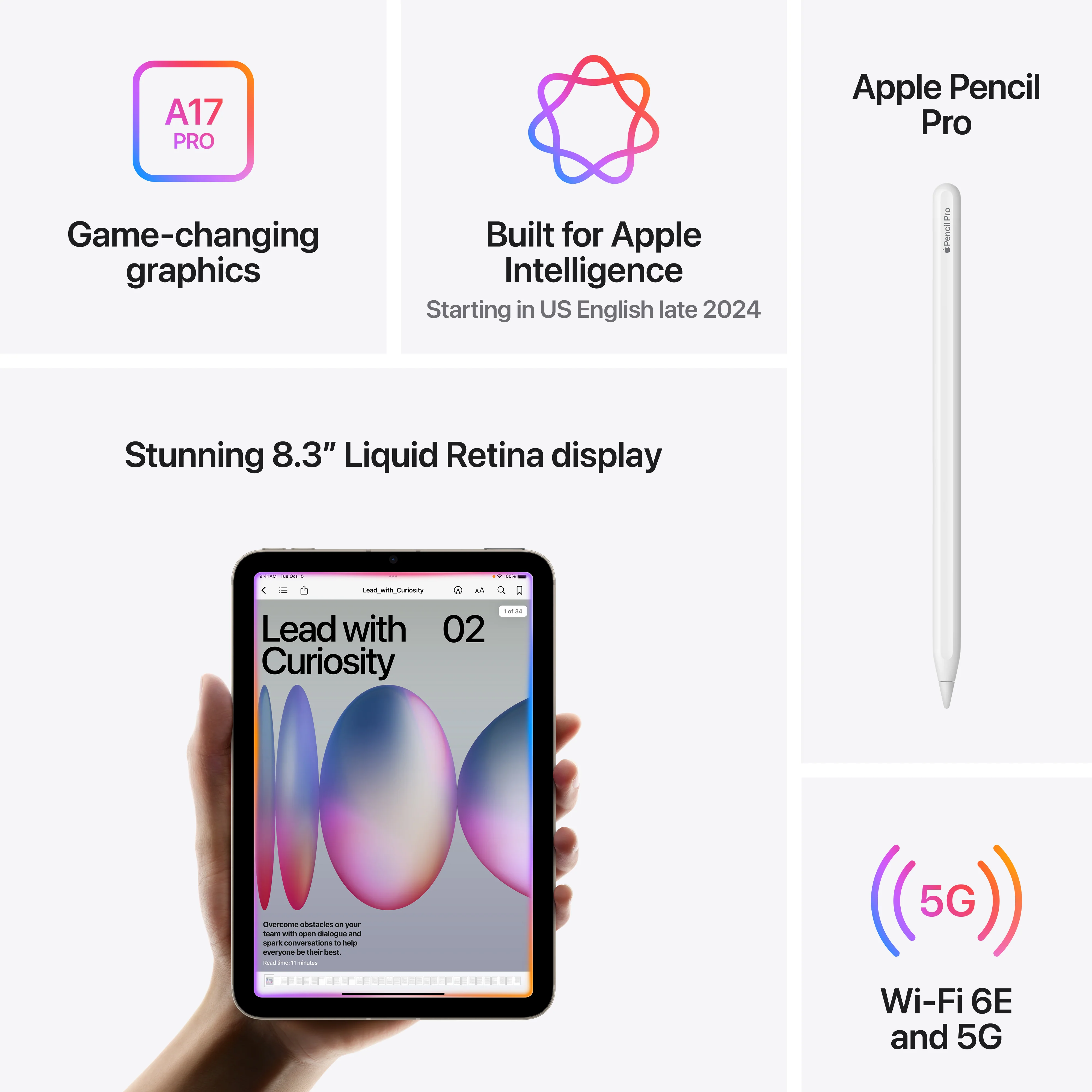 iPad mini Wi-Fi + Cellular 512GB - Starlight (A17 Pro) - Image 7