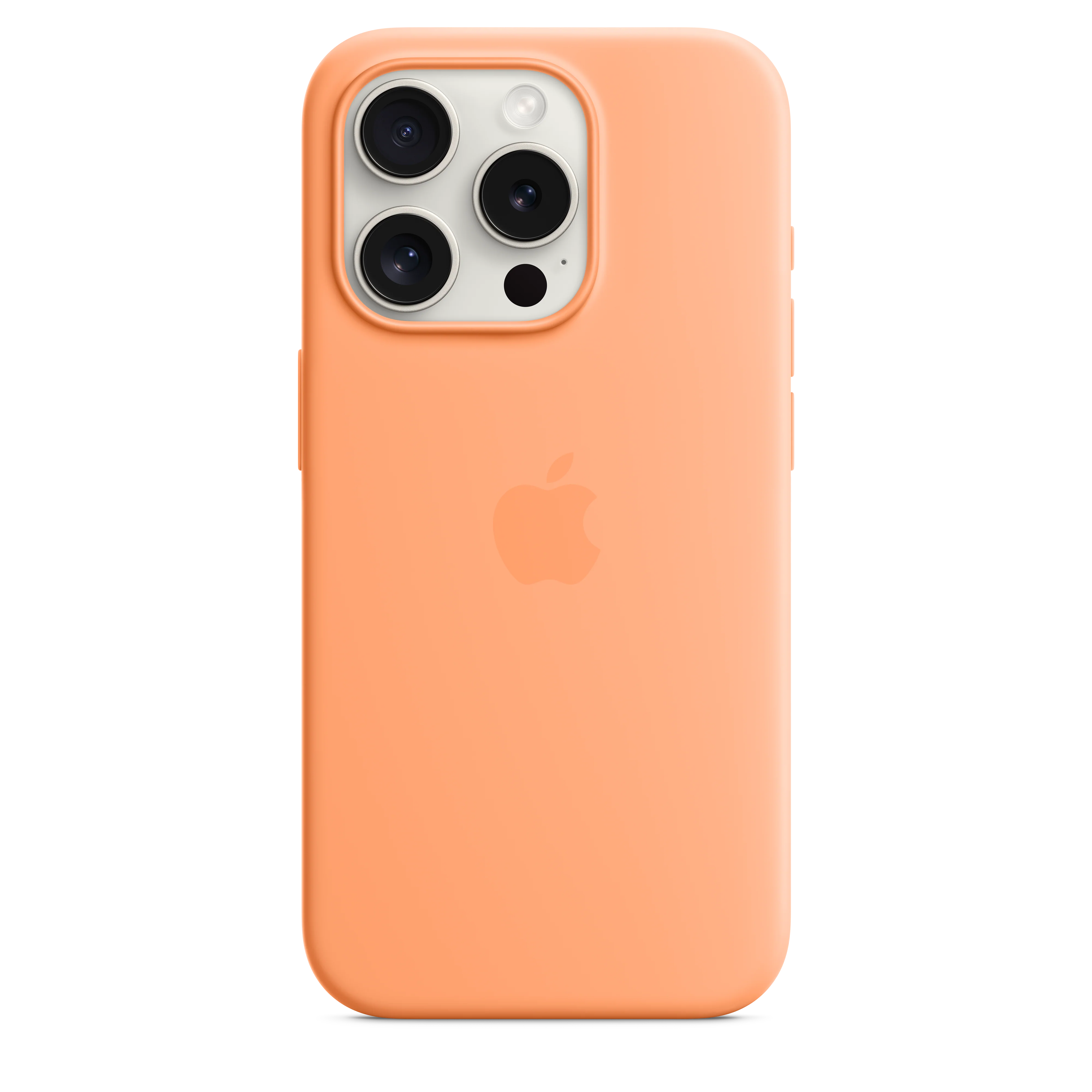 Apple iPhone 15 Pro Silicone Case with MagSafe Orange Sorbet - Image 3