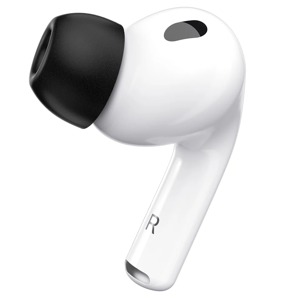 KeyBudz Hyperfoam Comfort Series Memory Foam Tips for AirPods Pro 3 - Black (All Sizes) - Image 2