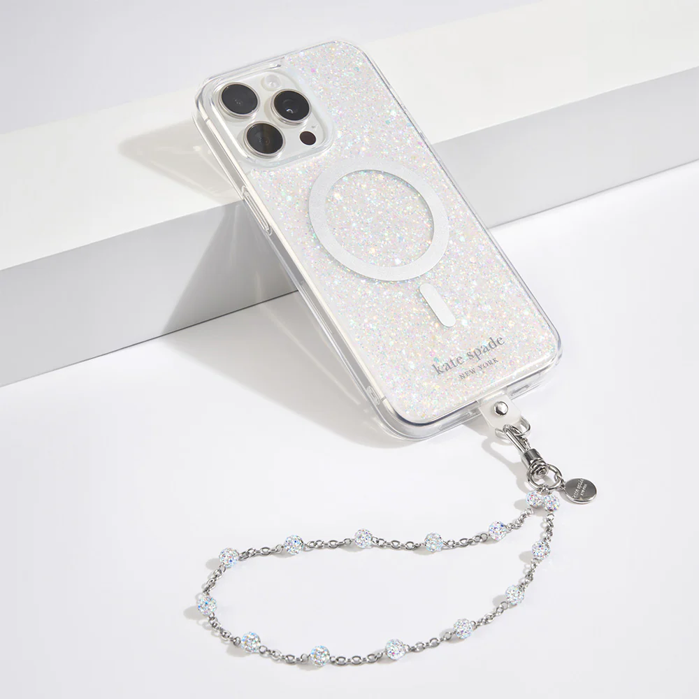 Kate Spade Phone Charm Dazzle Chain Silver - Image 6
