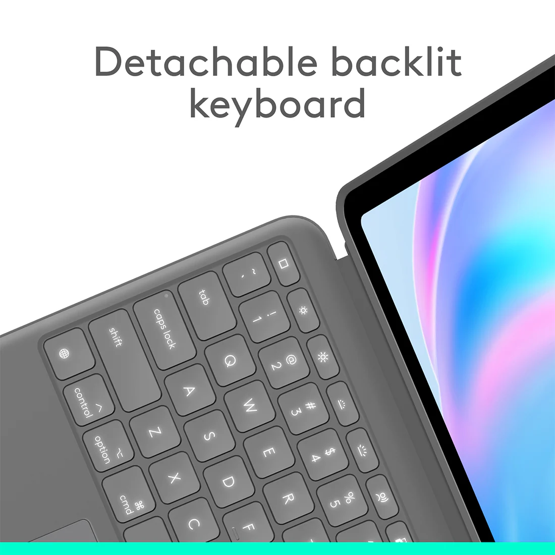 Logitech Combo Touch 13-inch iPad Air M2/M3/M4 Oxford Grey - Image 3