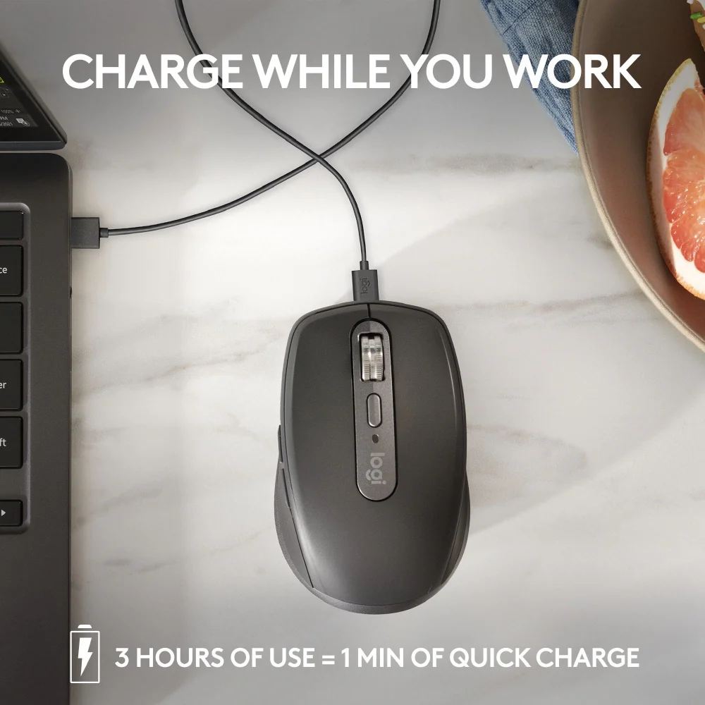 Logitech MX Anywhere 3S Wireless Mouse Pale Grey - Image 6