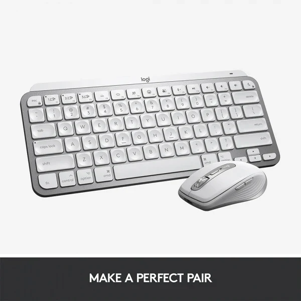 Logitech MX Keys Mini For Mac Keyboard - Pale Grey - Image 11