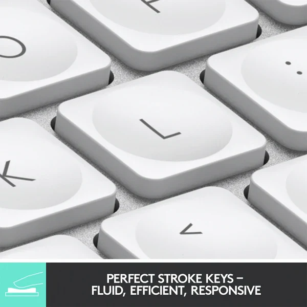 Logitech MX Keys Mini For Mac Keyboard - Pale Grey - Image 3
