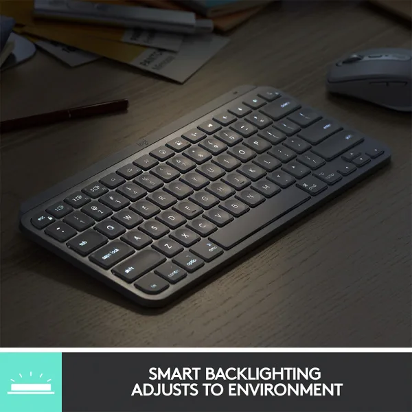 Logitech MX Keys Mini For Mac Keyboard - Pale Grey - Image 5