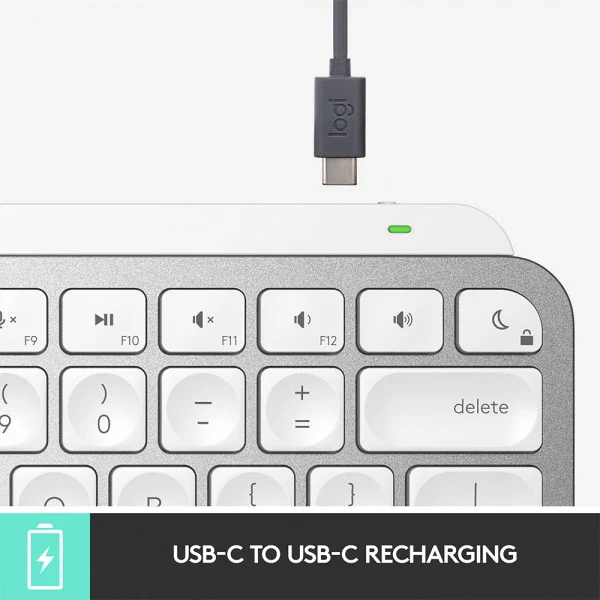 Logitech MX Keys Mini For Mac Keyboard - Pale Grey - Image 8