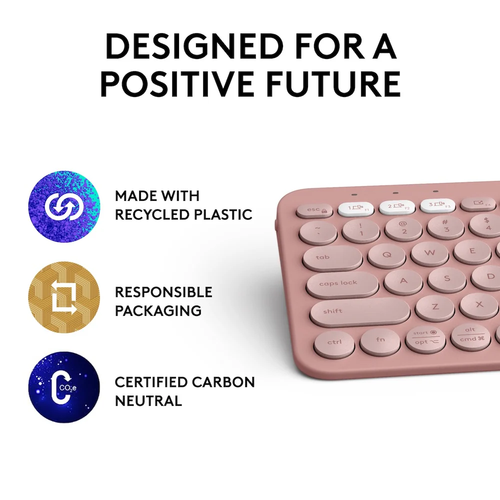 Logitech Pebble Keys 2 K380s Tonal Rose - Image 11