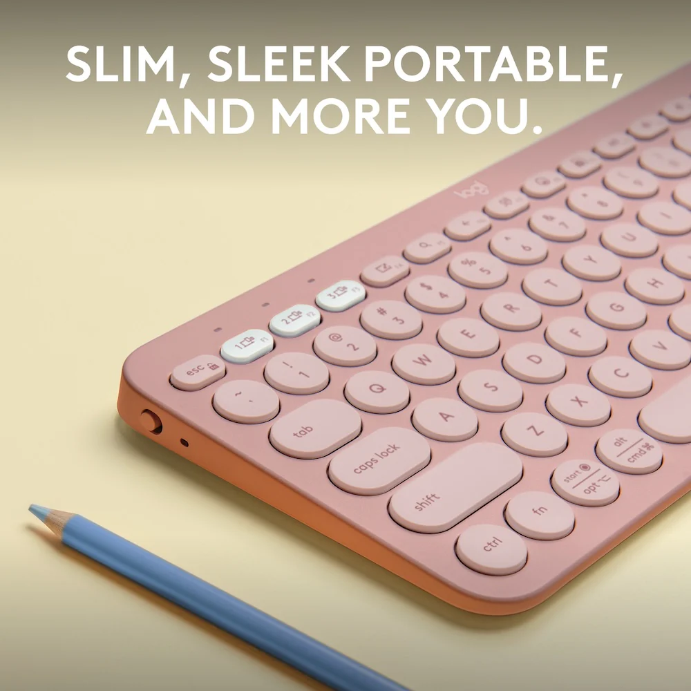 Logitech Pebble Keys 2 K380s Tonal Rose - Image 2