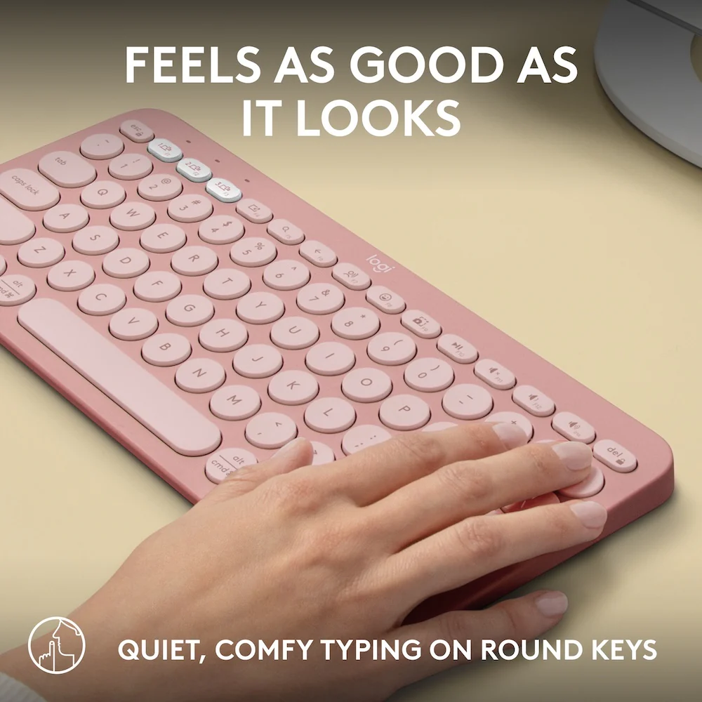 Logitech Pebble Keys 2 K380s Tonal Rose - Image 5