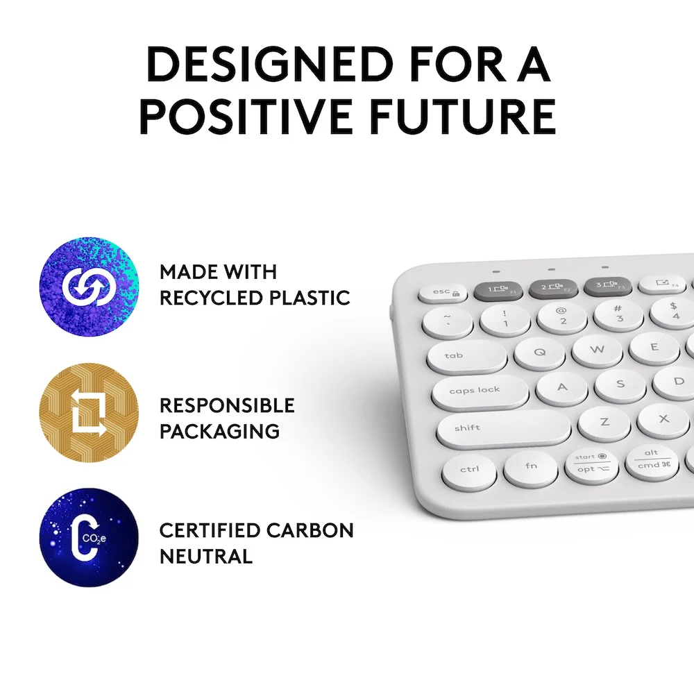 Logitech Pebble Keys 2 K380s Tonal White - Image 11