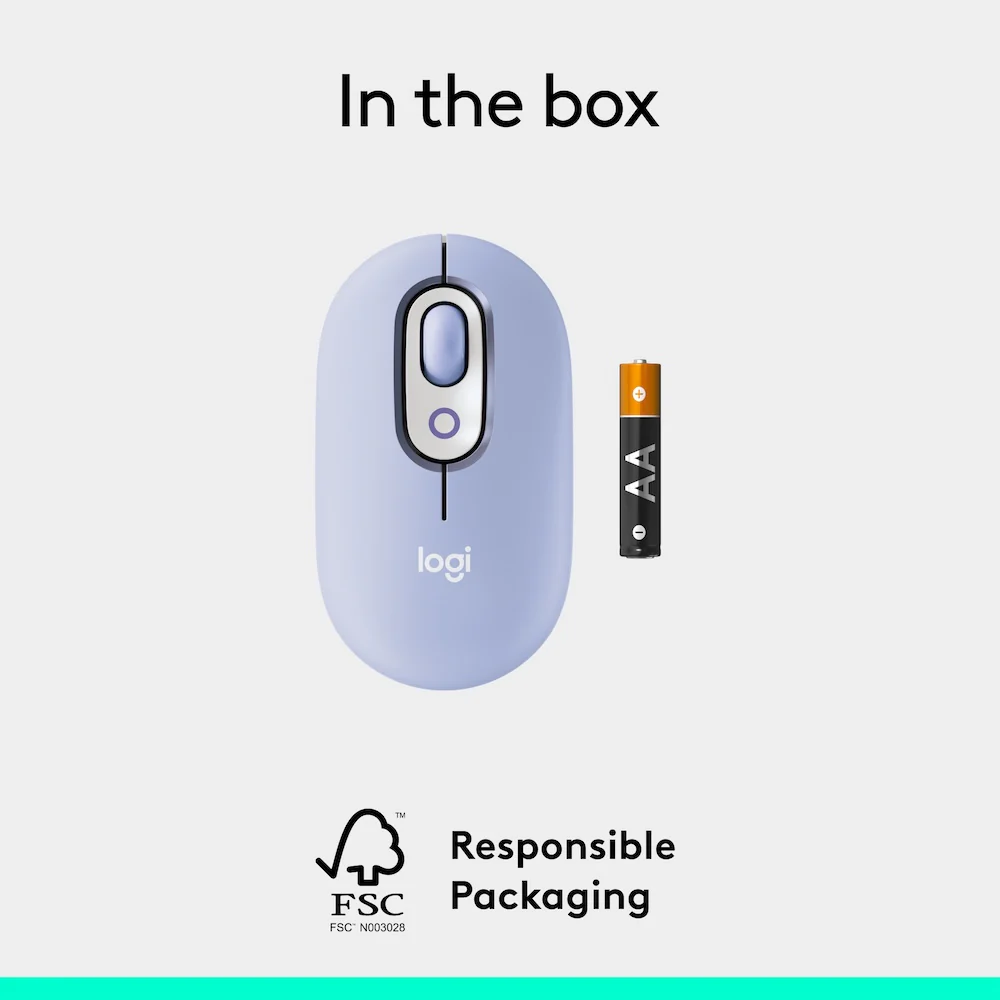 Logitech POP Mouse with Emoji - Lilac - Image 10