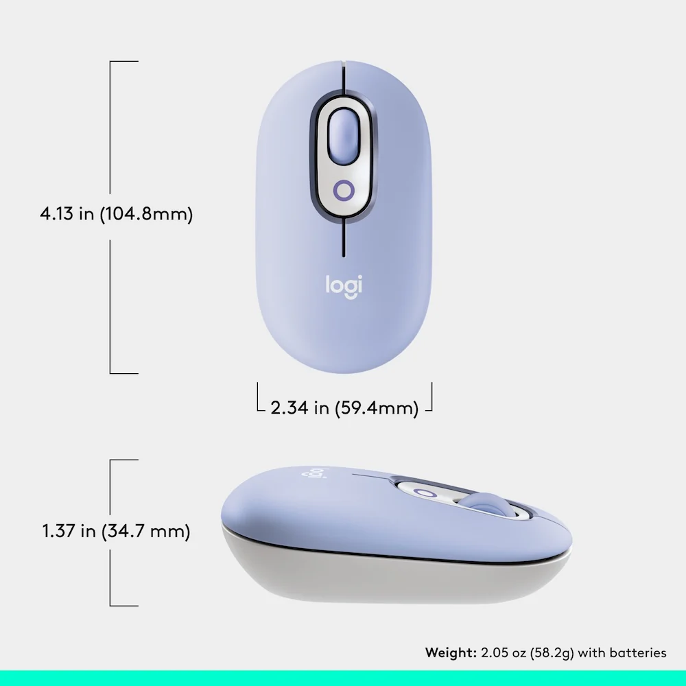 Logitech POP Mouse with Emoji - Lilac - Image 9