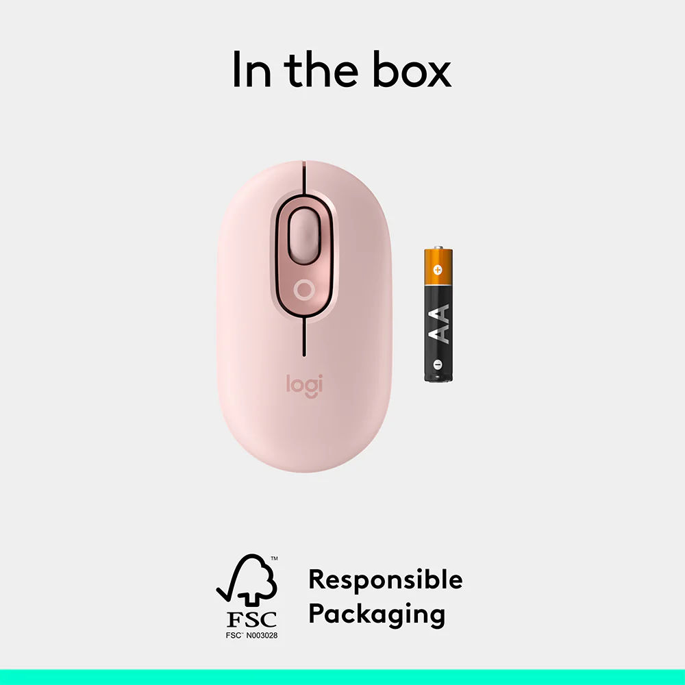 Logitech POP Mouse with Emoji - Rose - Image 10