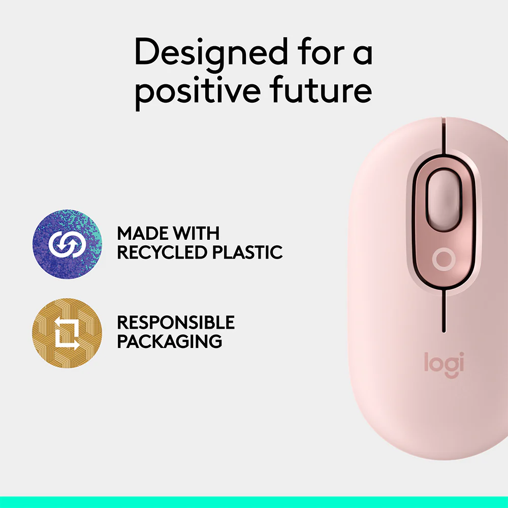 Logitech POP Mouse with Emoji - Rose - Image 11
